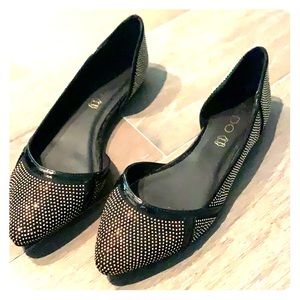 Aldo black sparkly flats